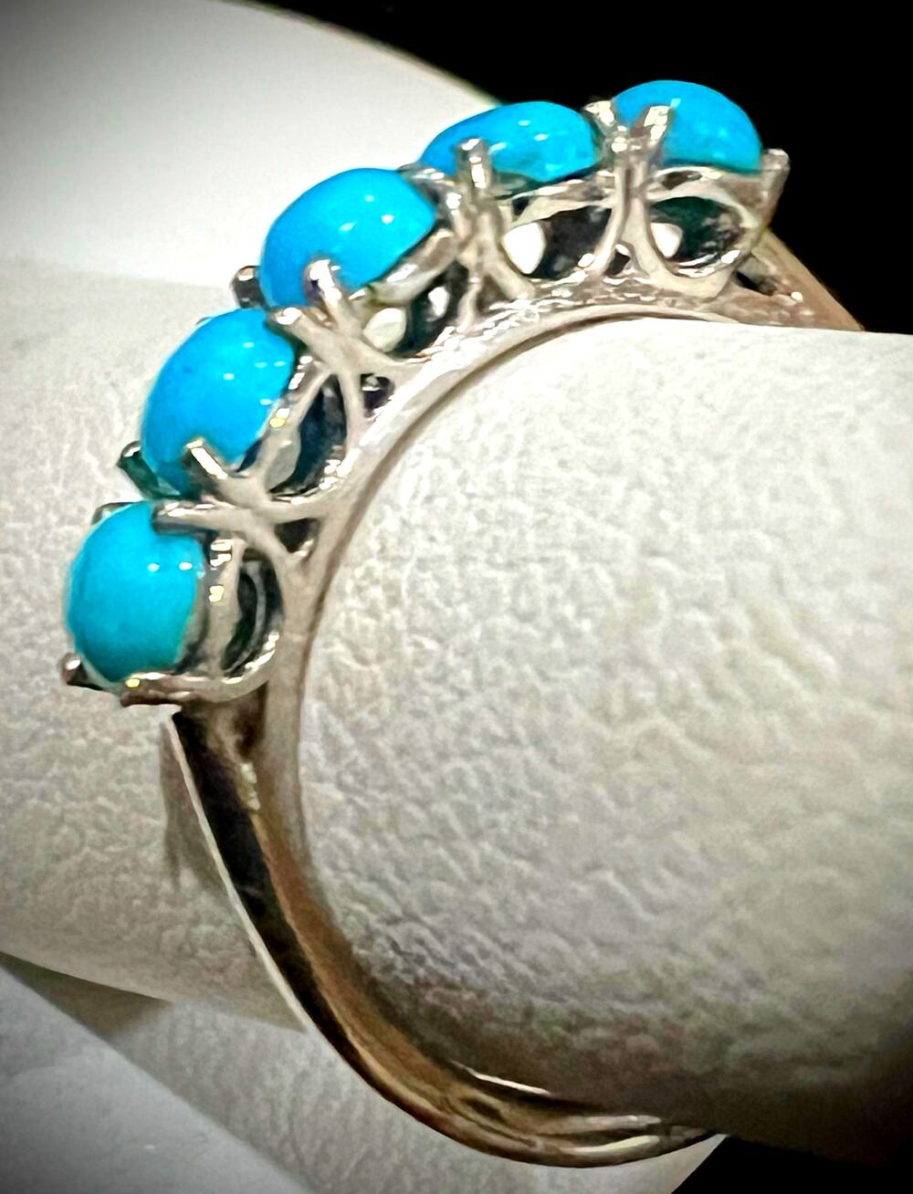 Sleeping Beauty Turquoise Blue Majesty Band Sterling Silver 7